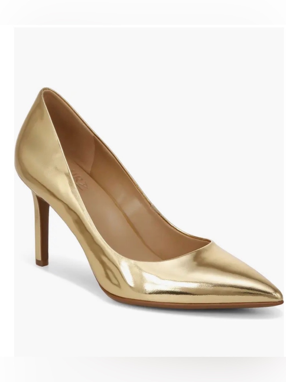 Naturalizer Metallic Gold Pointed-Toe Stiletto Pumps, NEW Anna Pointed Toe Pump